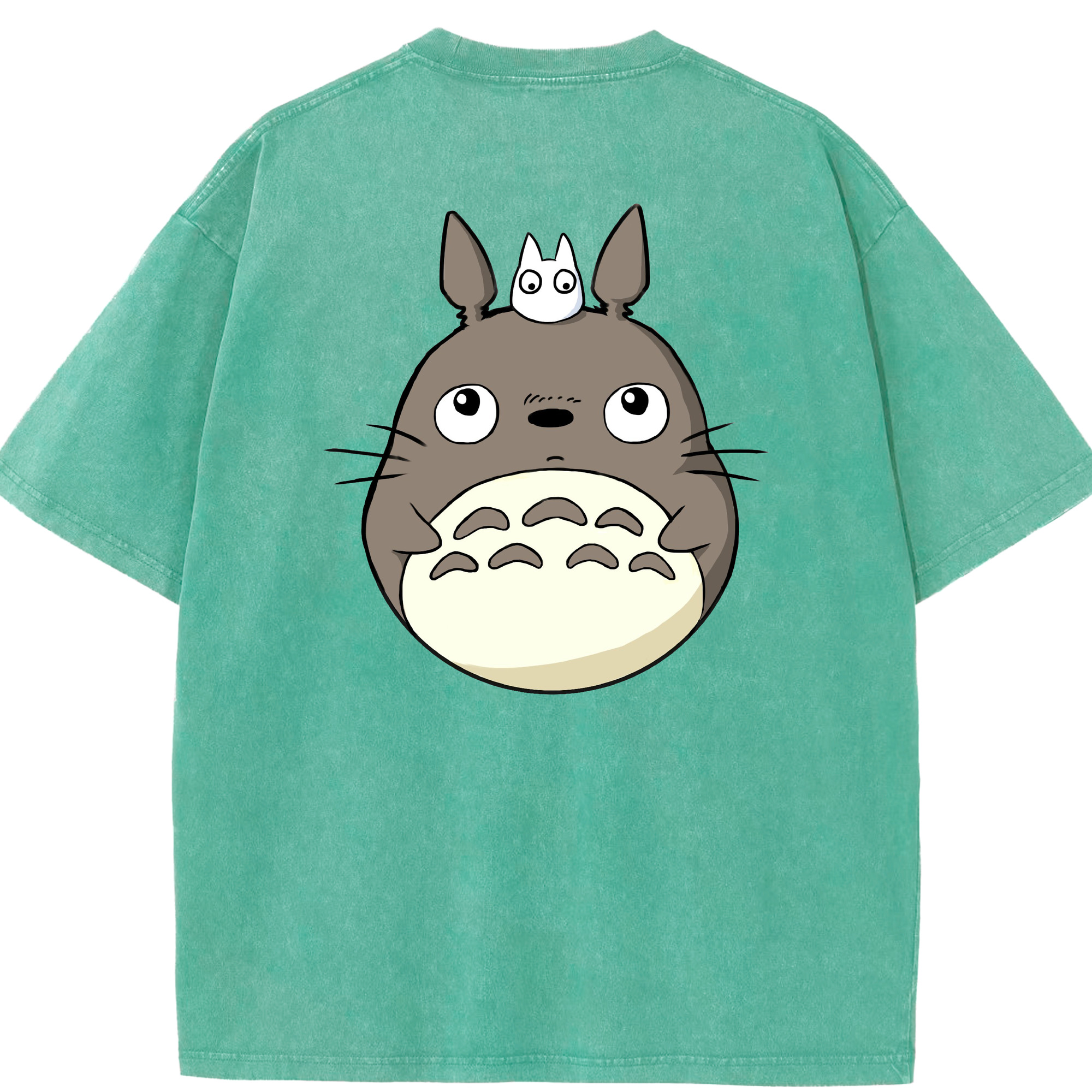 （画像用） となりのトトロ 草壁メイ 草壁サツキ My Neighbor Totoro Satsuki Kusakabe Mei Kusakabe 綿100% ヴィンテージ風 半袖Tシャツ（背面プリント）